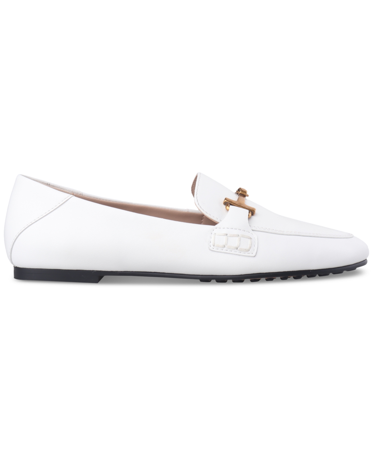 Giani Bernini Women's Beckhamm Memory Foam Slip On Loafers, Created For Macy's In White Leather