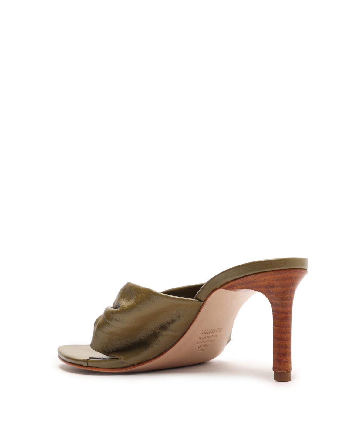 Shop Schutz Women's Lori Stiletto Heel Sandals In Green