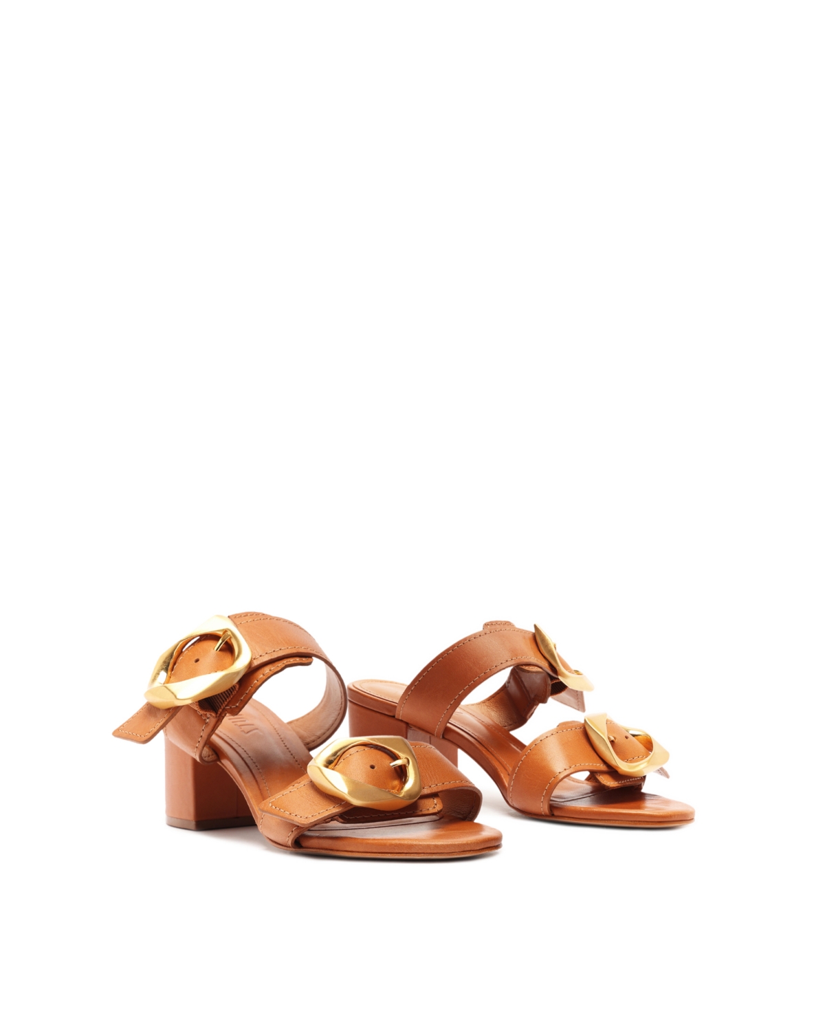 Shop Schutz Women's Olga Round Toe Dress Sandals In Brown