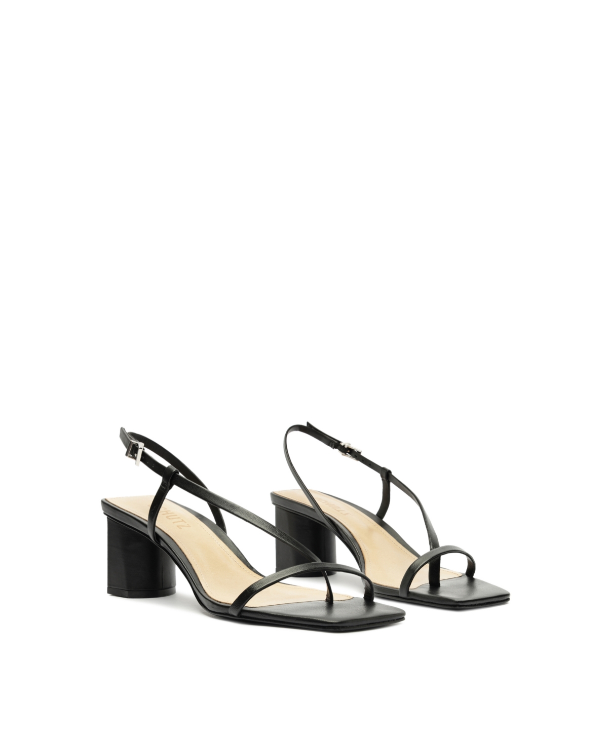 Shop Schutz Women's Heloise Mid Block Heel Dress Sandals In Black