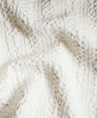 100% Cotton Reversible Honeycomb Waffle / Percale Duvet Cover Set