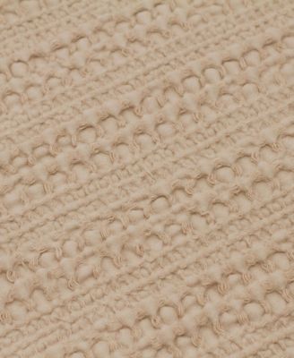 100% Cotton Reversible Honeycomb Waffle / Percale Duvet Cover Set