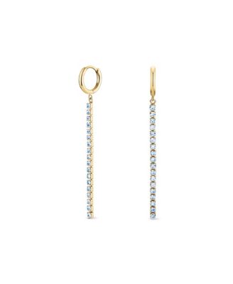 Tennis Earrings In Plated Stainless Steel