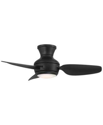 36" Whirl Modern Indoor Outdoor Ceiling Fan 3 Blade LED Light Remote Control Matte Black Finish Bedroom Patio Hugger