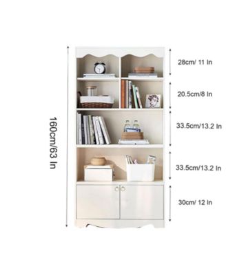 5-Tier Bookcase, Wooden Bookshelf Storage Organizer