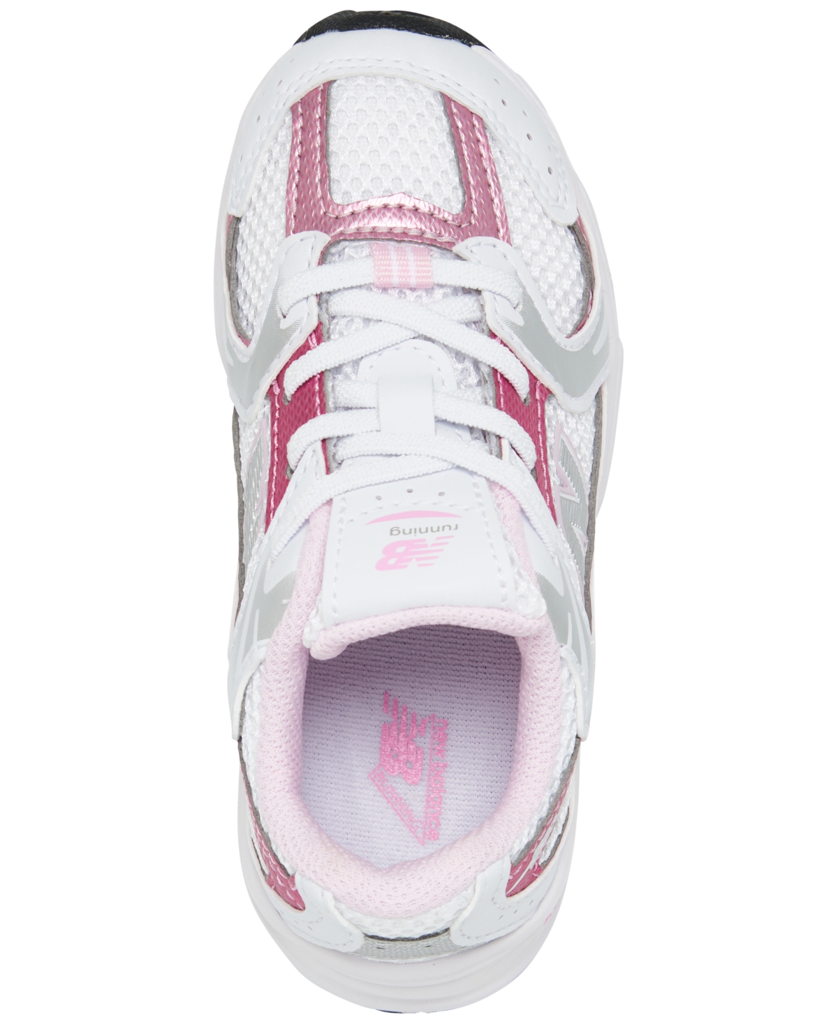 New Balance Little Girls 530 Casual Sneakers From Finish Line In White,pink Sugar