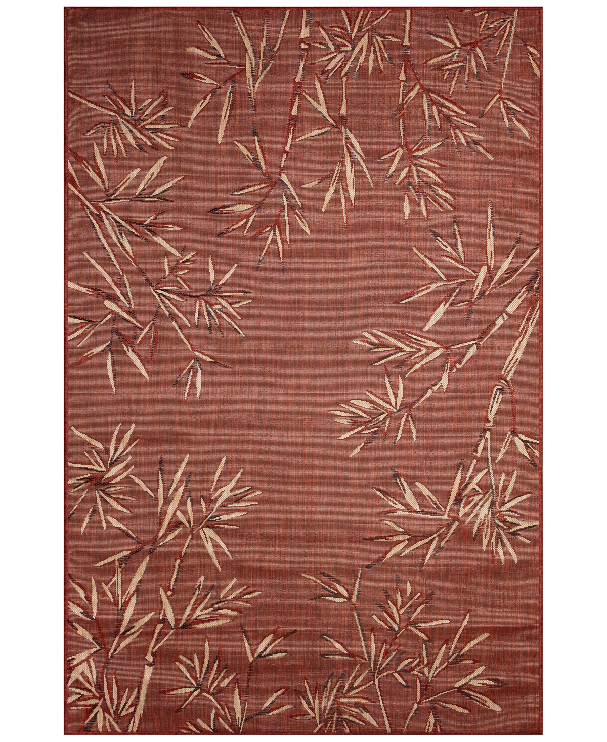 Liora Manne Carmel Border 7'10"x9'10" Area Rug In Paprika