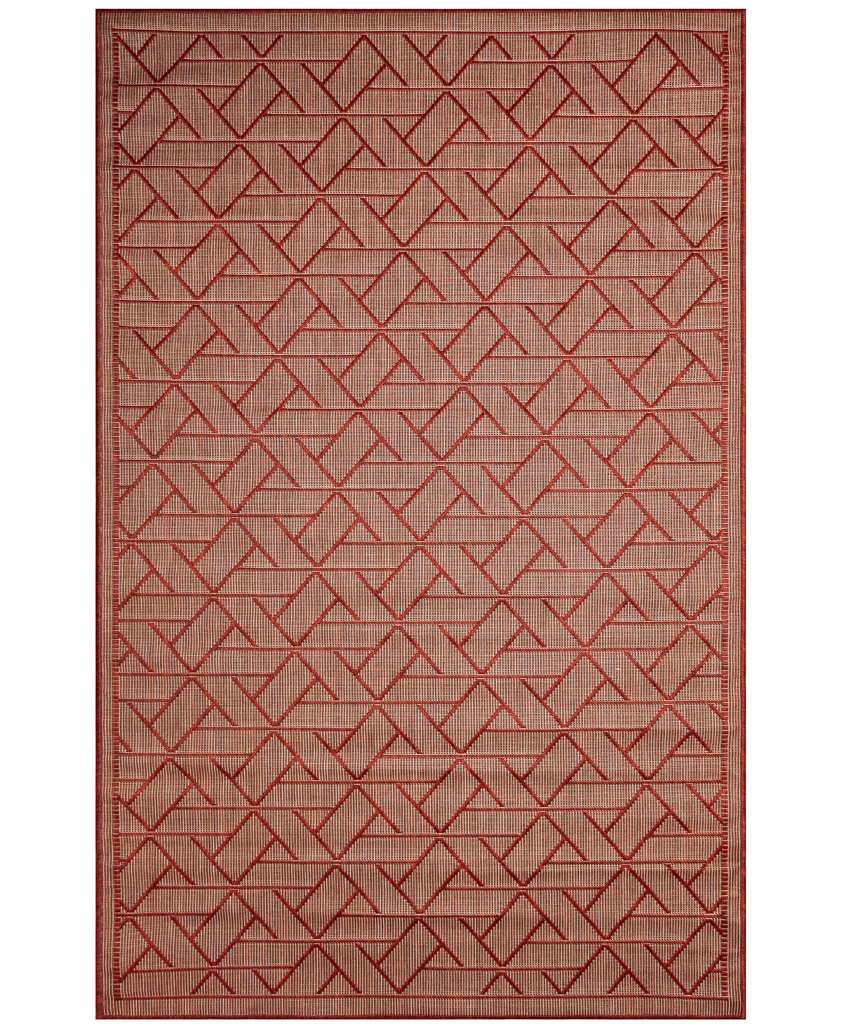 Liora Manne Carmel Pyramid 6'6"x9'4" Area Rug In Paprika