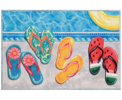 Liora Manne' - Impressions Poolside Flip Flops Rug Collection
