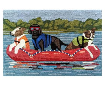 Liora Manne' - Frontporch Rafting Dogs Rug Collection