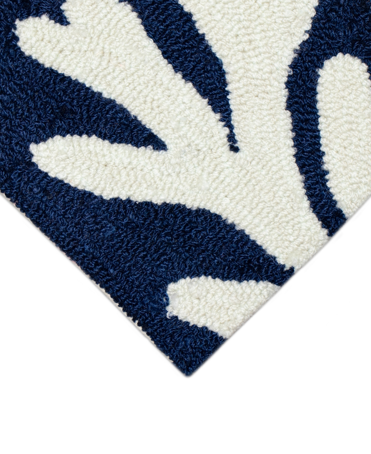 Liora Manne Capri Coral Border Area Rug, 1'8 X 2'6 In Navy