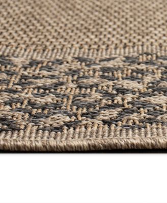 Monaco Leopard Border 5'3"x7'3" Area Rug