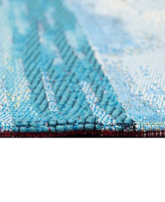 Esencia Beach Snowman 2'x2'10" Area Rug