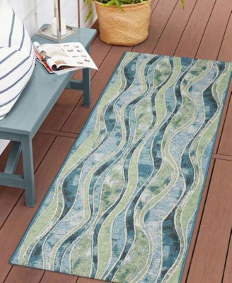 Esencia Wave 1'11"x4'11" Runner Area Rug