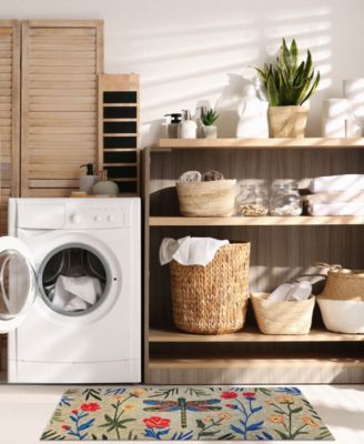 Frontporch Floral Dragonfly 2'x5' Runner Area Rug