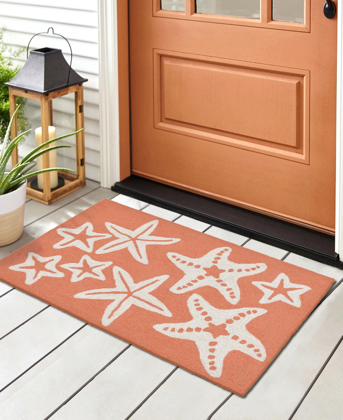 Liora Manne Capri Starfish Area Rug, 1'8 X 2'6 In Coral