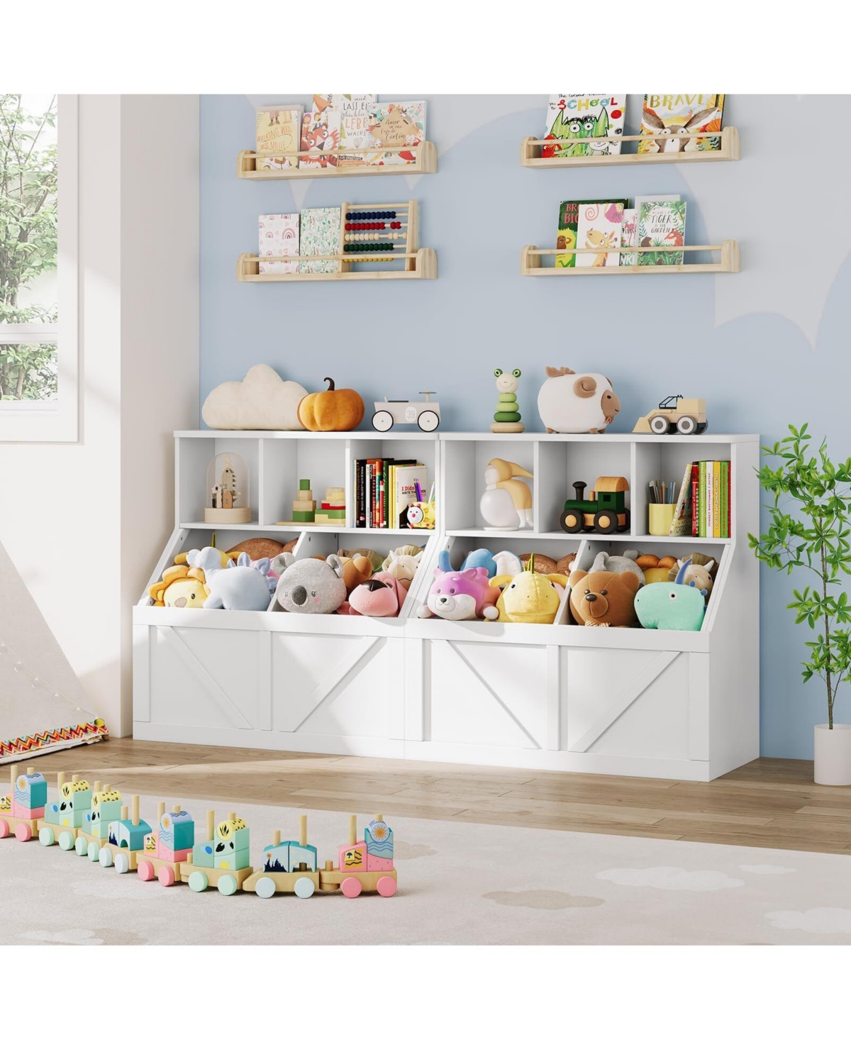 gaomon Stable and Safe Kids Toy Storage Organizer - Multifunctional Cabinet