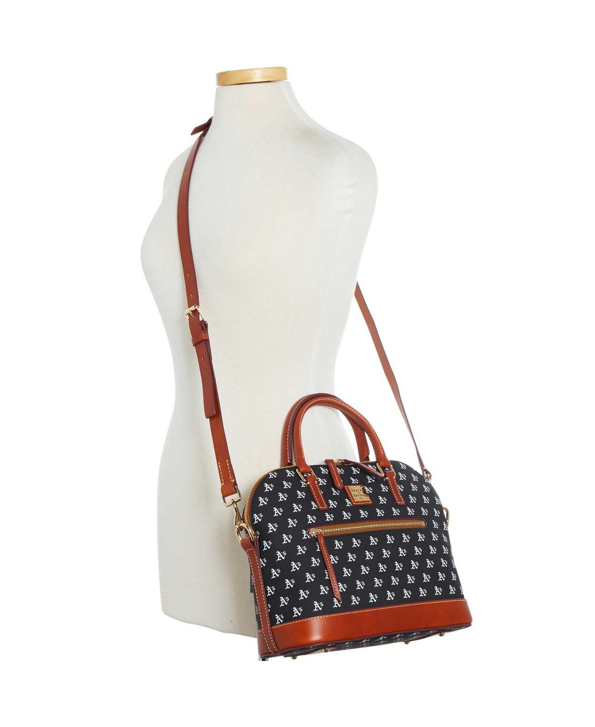 Dooney & Bourke Athletics Signature Domed Zip Satchel Purse In No Color