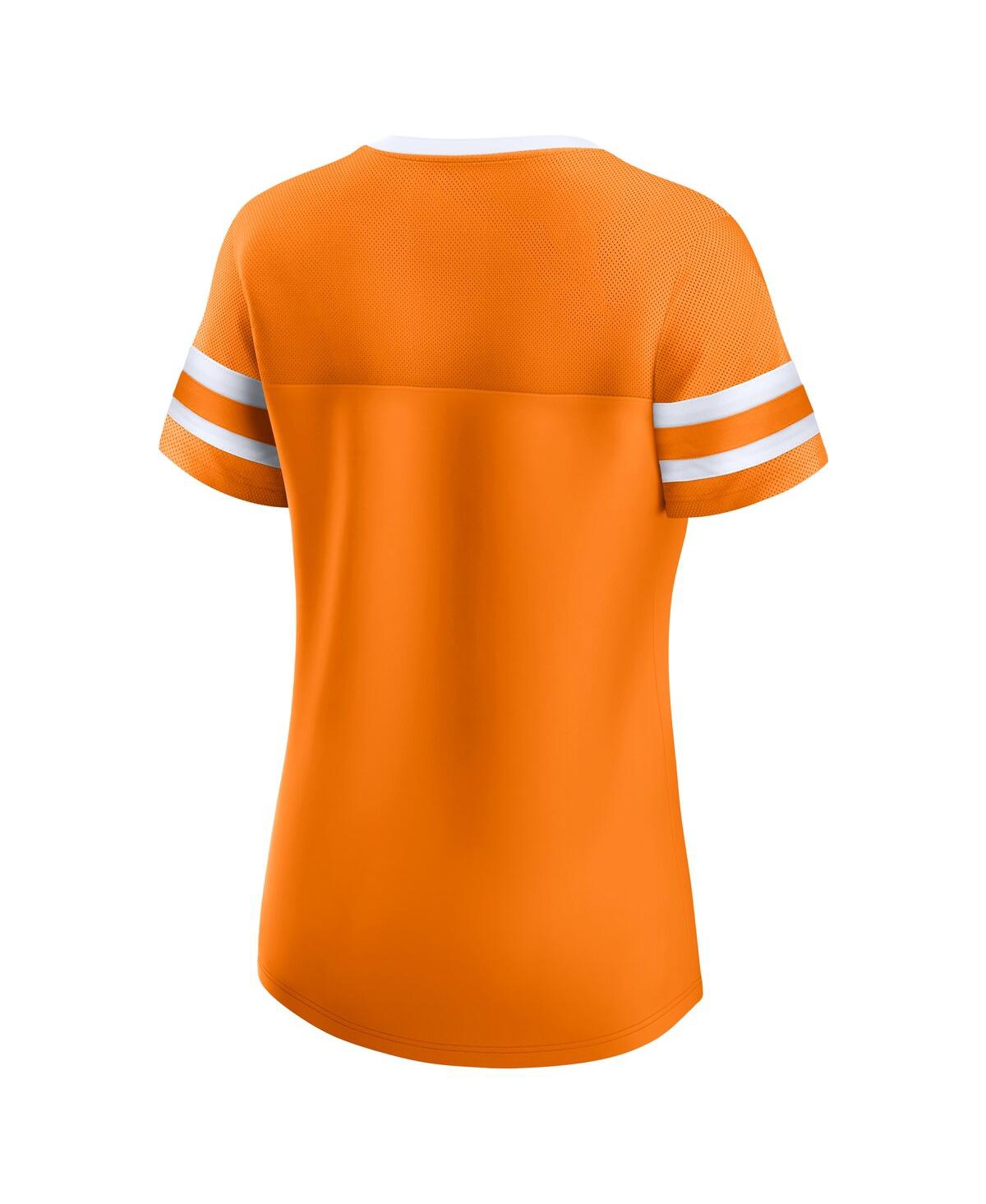 Fanatics Women's Tennessee Orange Tennessee Volunteers Iconic Athena Lace-up T-shirt In Tennessee Orange