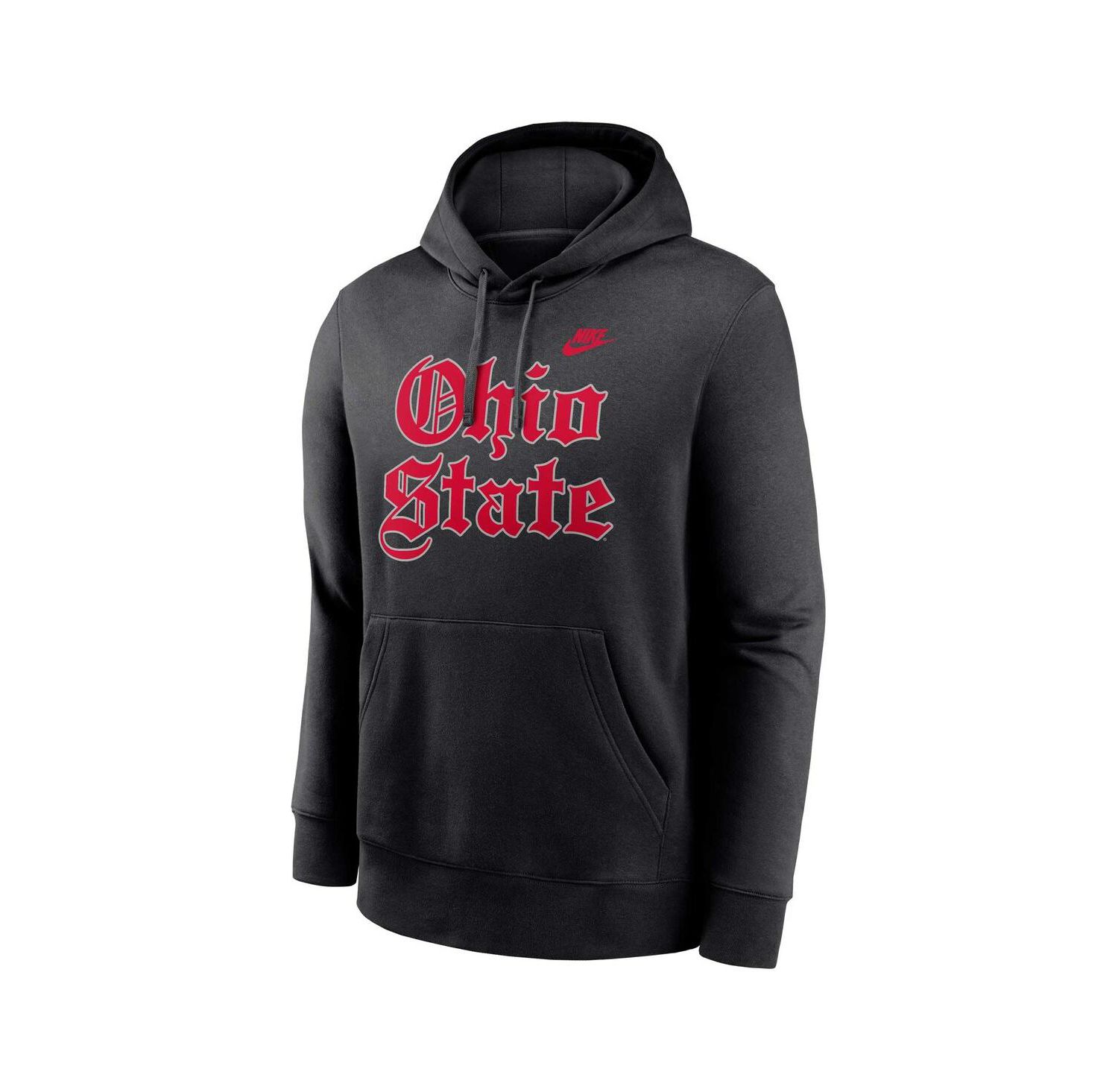 Men's Black Ohio State Buckeyes Old English Fleece Pullover Hoodie