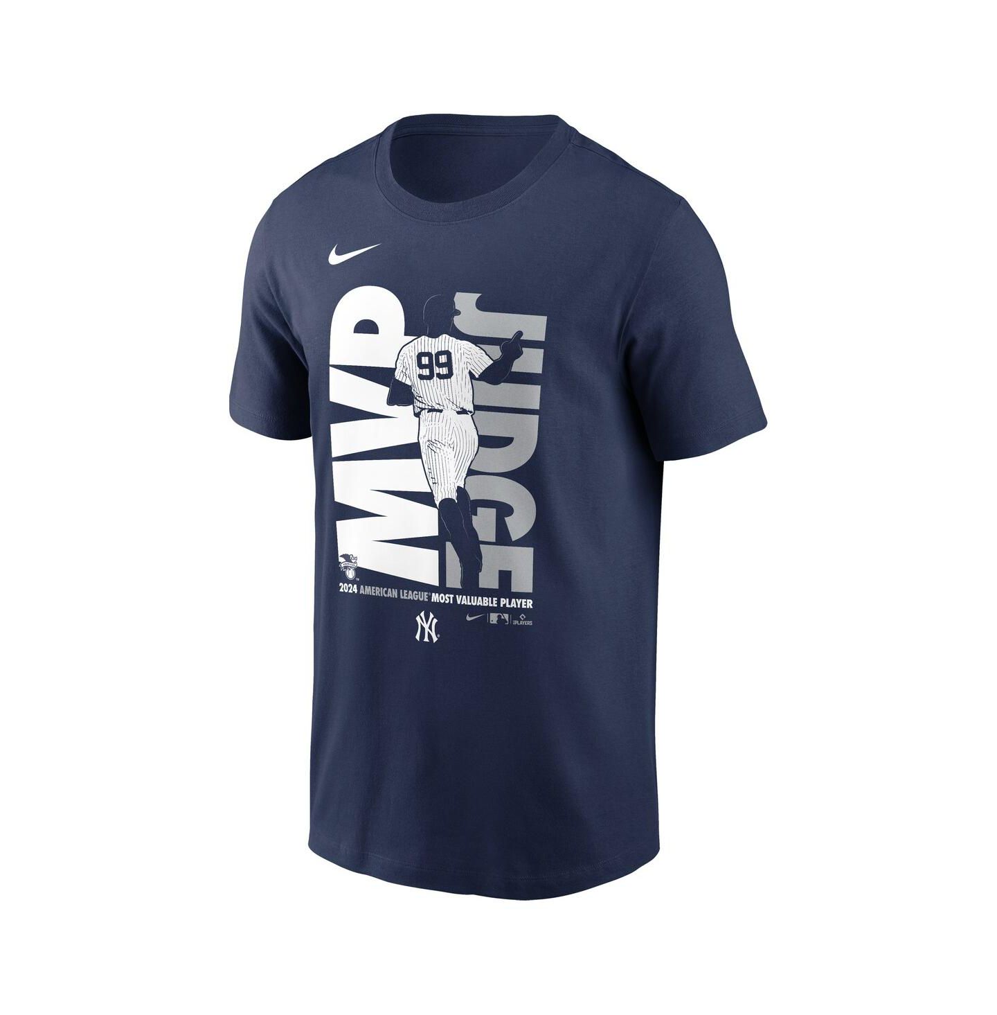 Мужская футболка Nike Aaron Judge Navy New York Yankees 2024 American League MVP — фото 3