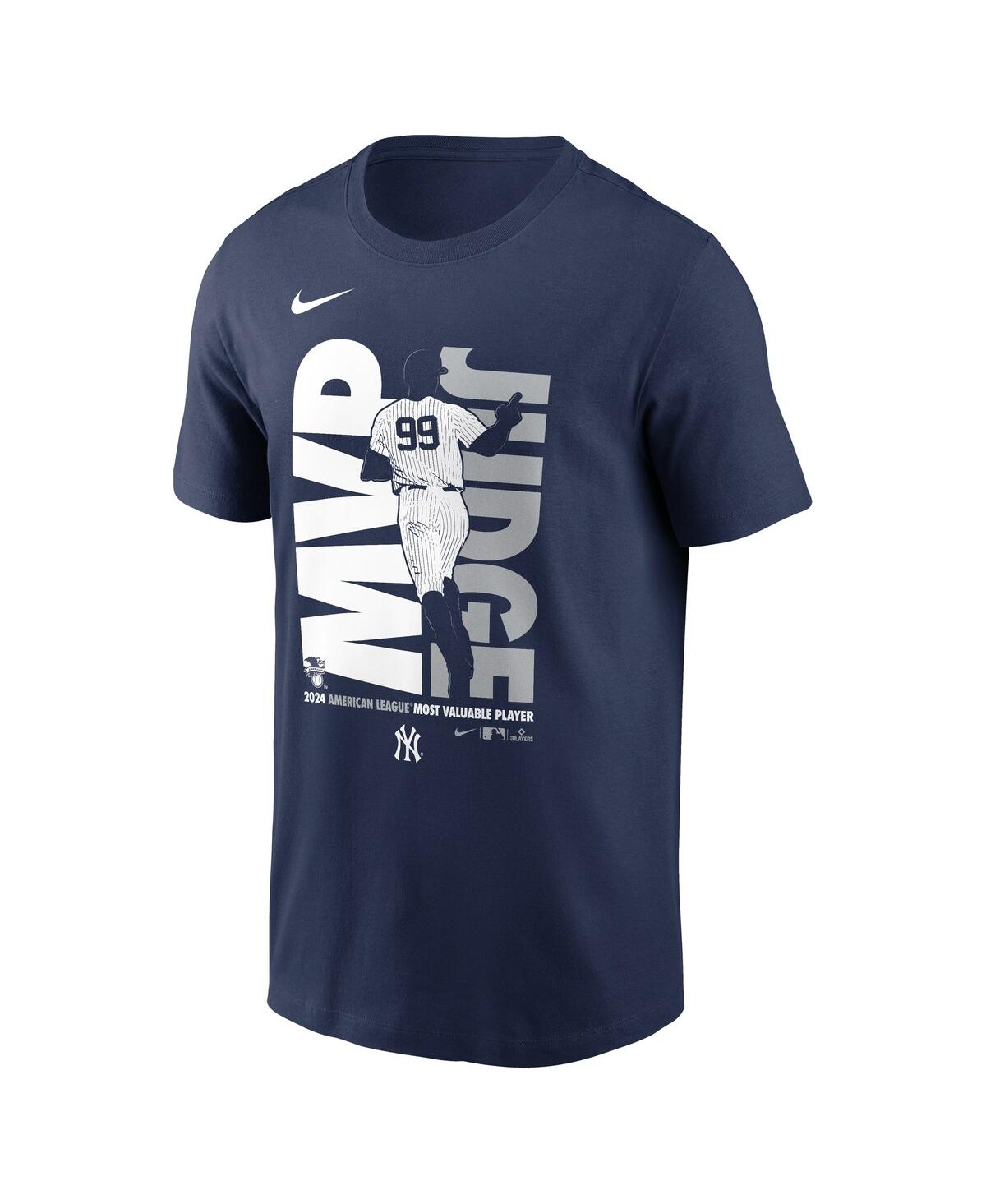 NIKE MEN'S AARON JUDGE NAVY NEW YORK YANKEES 2024 AMERICAN LEAGUE MVP T-SHIRT