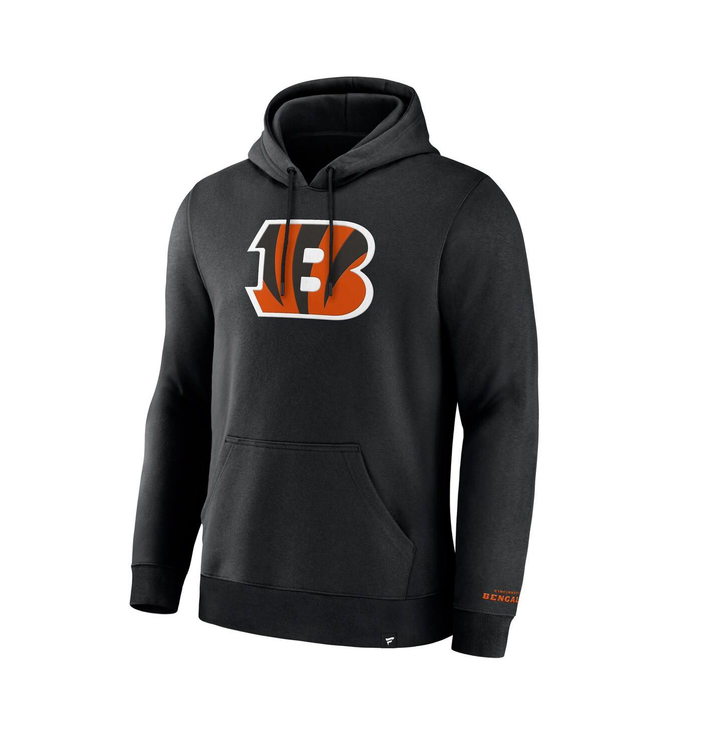 Мужское худи Fanatics Black Cincinnati Bengals Legacy Fleece Pullover — фото 2