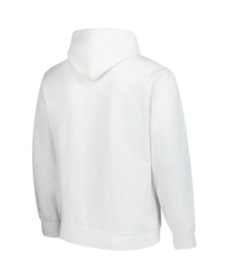 Men's White Detroit Lions Vintage Pullover Hoodie