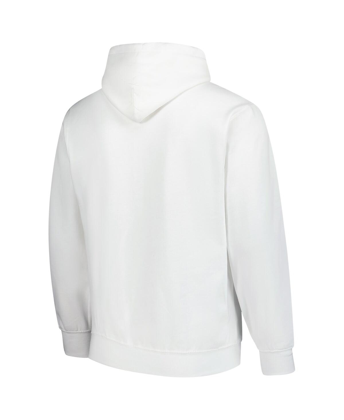 Starter Men's White Detroit Lions Vintage Pullover Hoodie In White
