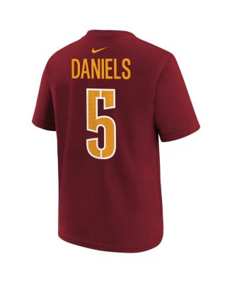 Toddler Jayden Daniels Burgundy Washington Commanders Player Name Number T-Shirt