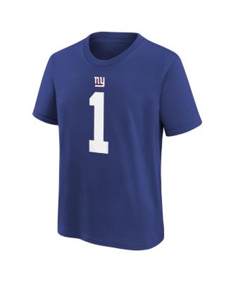 Men's Malik Nabers Royal New York Giants Player Name Number T-Shirt