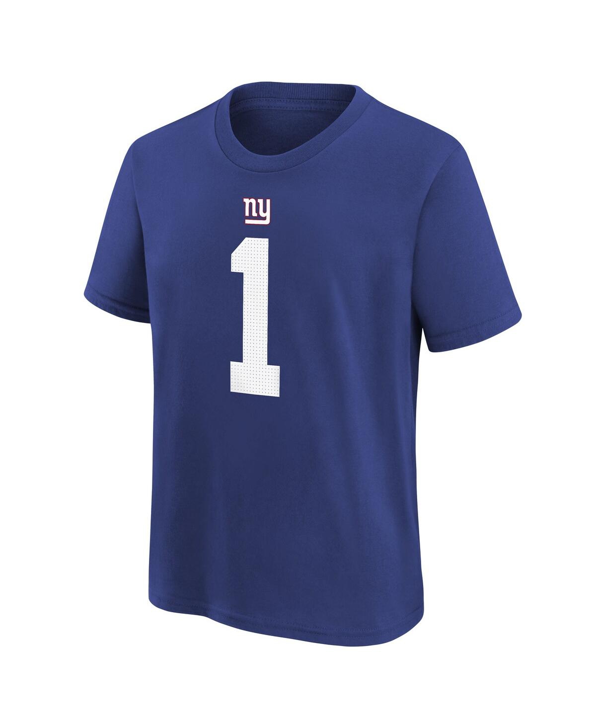 Nike Men's Malik Nabers Royal New York Giants Player Name Number T-shirt In Royal