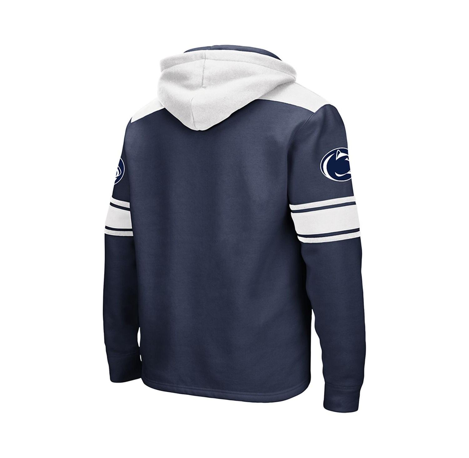 Men's Navy Penn State Nittany Lions Big & Tall Hockey Lace-Up Pullover Hoodie
