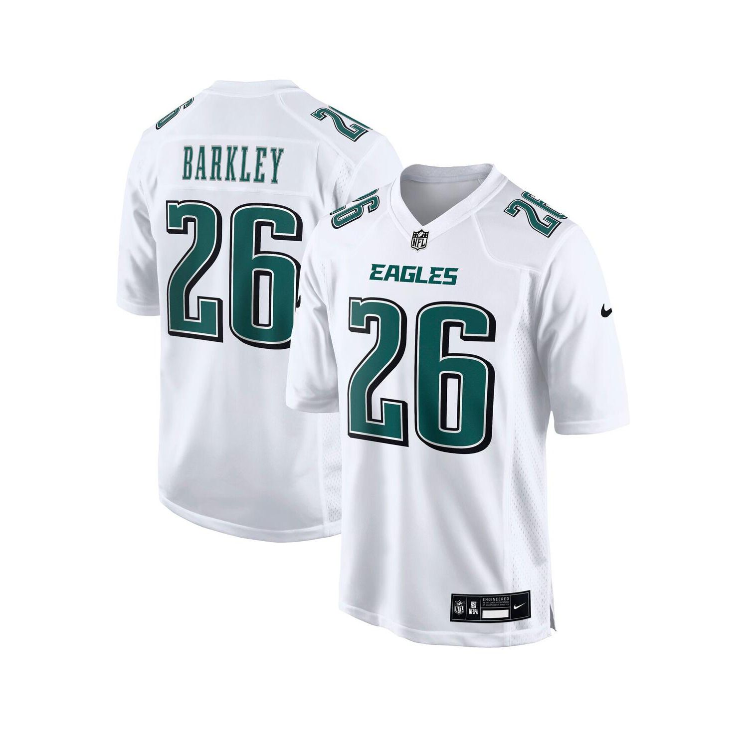 Men's Saquon Barkley Tundra White Philadelphia Eagles Fashion Game Jersey