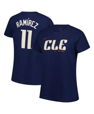 Nike - Women's Jose Ramirez Navy Cleveland Guardians 2024 City Connect Fuse Player Name Number T-Shirt