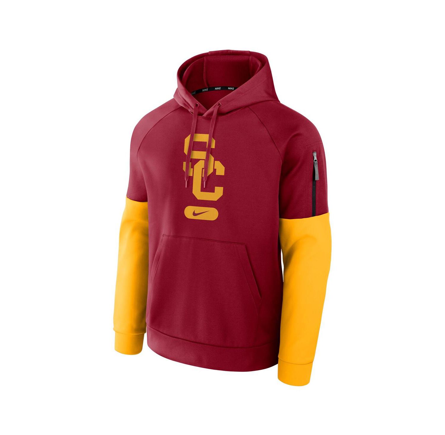 Men's Cardinal/Gold USC Trojans Fitness Performance Pullover Hoodie