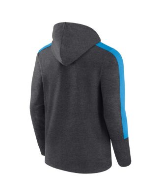 Men's Heather Charcoal Carolina Panthers Gains Full-Zip Hoodie