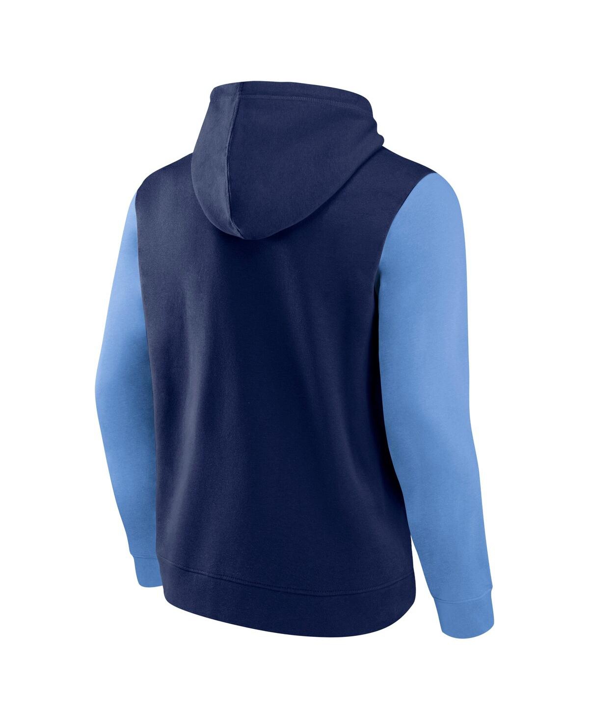 Logo Athletic Men's Navy Memphis Grizzlies Outline Colorblock Pullover Hoodie In Navy