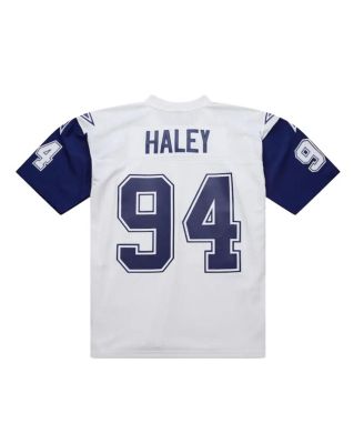 Men's Charles Haley White/Navy Dallas Cowboys 1994 Alternate Legacy Replica Jersey