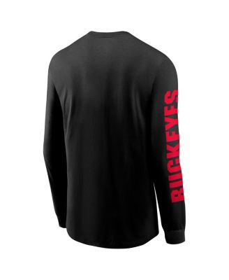 Men's Black Ohio State Buckeyes Basketball Icon Two-Hit Long Sleeve T-Shirt