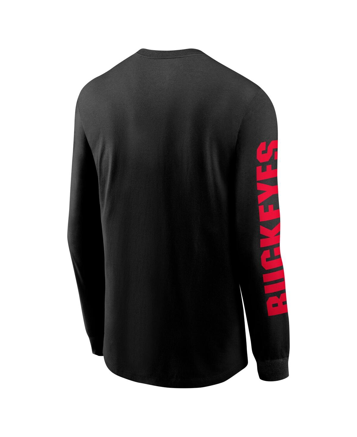 Nike Men's Black Ohio State Buckeyes Basketball Icon Two-hit Long Sleeve T-shirt In Black