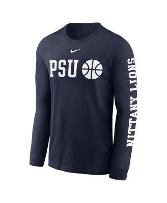 Men's Navy Penn State Nittany Lions Basketball Icon Two-Hit Long Sleeve T-Shirt