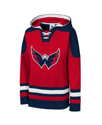 Big Boys and Girls Red Washington Capitals Must Have Home V-Neck Pullover Hoodie