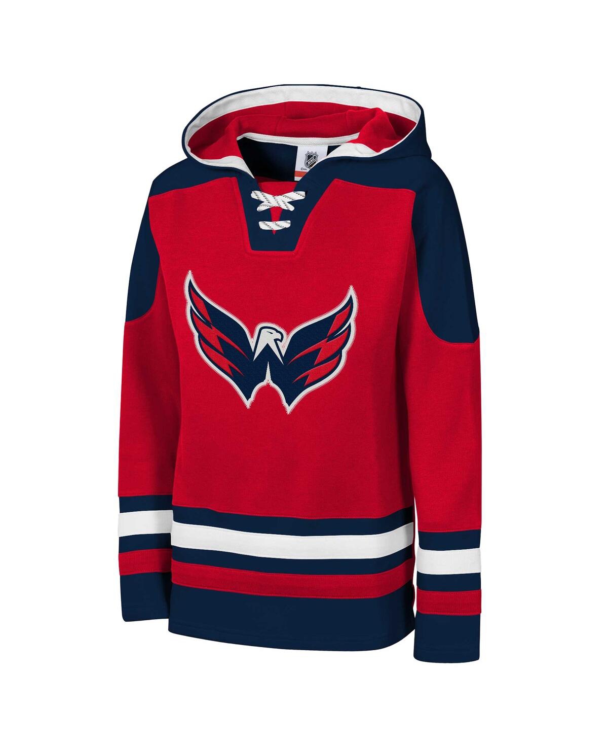 Outerstuff Big Boys And Girls Red Washington Capitals Must Have Home V-neck Pullover Hoodie In Red