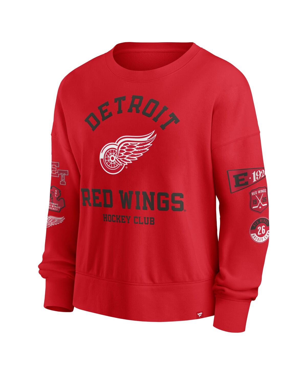 Fanatics Women's Red Detroit Red Wings Go Team Pullover Sweatshirt In Red