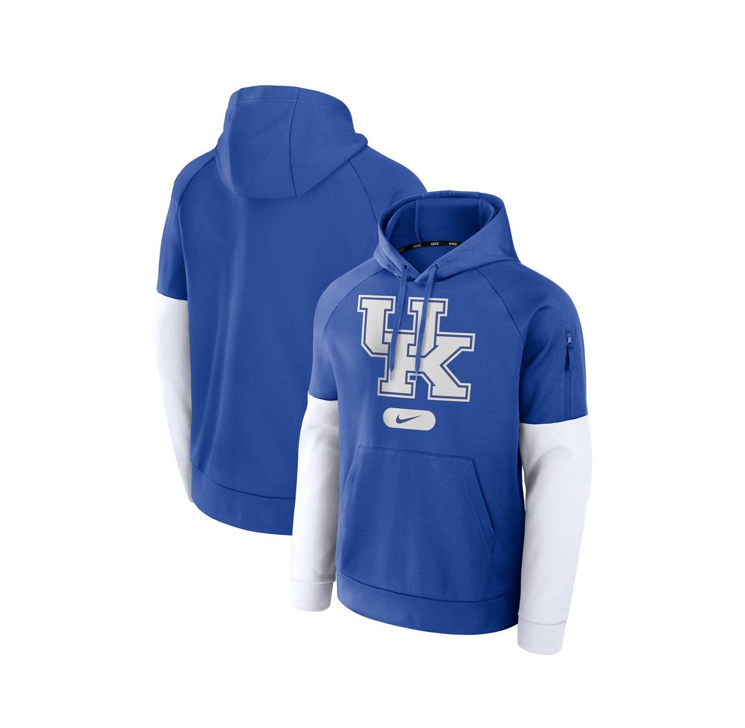 Men's Royal/White Kentucky Wildcats Fitness Performance Pullover Hoodie