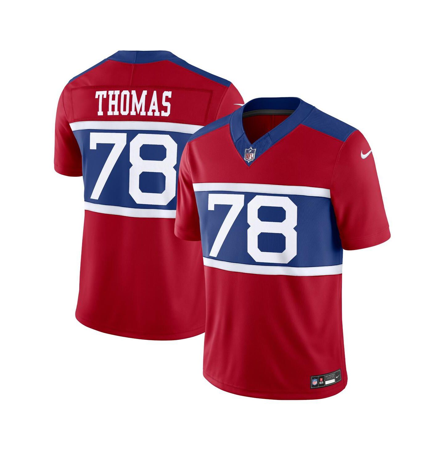 Мужской топ Nike Andrew Thomas Century Red New York Giants Alternate Vapor F.U.S.E. Limited Jersey — фото 1