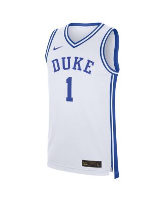 Men's 1 White Duke Blue Devils Home Replica Jersey