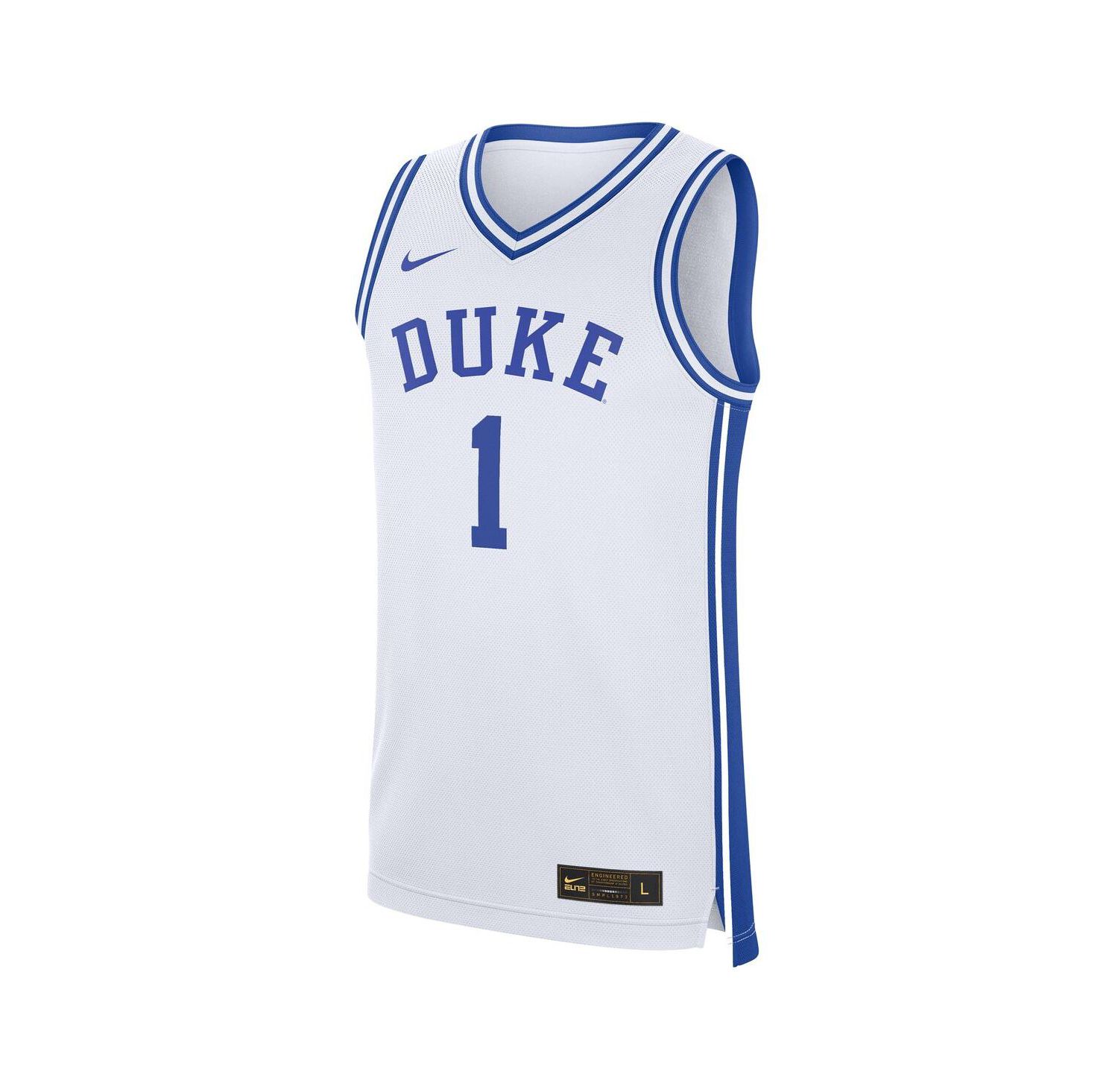 Men's 1 White Duke Blue Devils Home Replica Jersey
