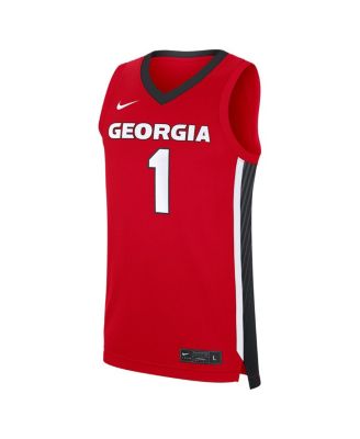 Men's 1 Red Georgia Bulldogs Road Replica Jersey